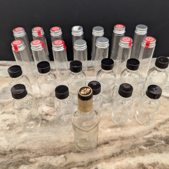 26 Mini Bottles For Arts Crafts Or Tasters Sampler Bottles - Picture 3 of 7